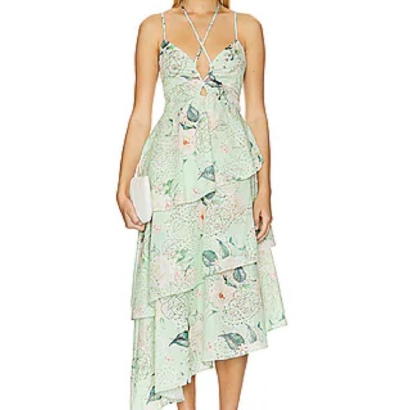 ELLIATT Songwriter floral mint green Dress - Picture 2 of 4